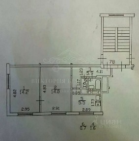 Продается 2-комн. квартира, 42,1 м²