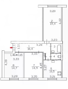 Продается 3-комн. квартира, 75,1 м²