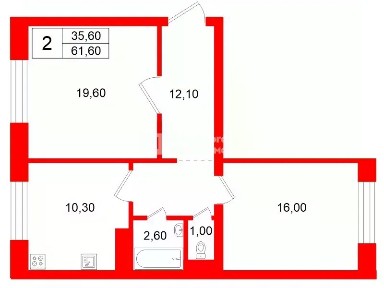 Продается 2-комн. квартира, 61,6 м²
