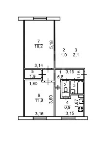Продается 2-комн. квартира, 45,7 м²