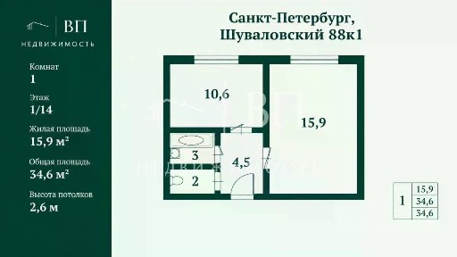 Санкт-Петербург, р-н Приморский, № 65, Шуваловский просп., 88к1