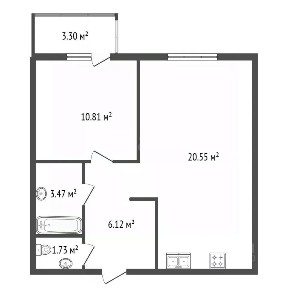 Продается 1-комн. квартира, 42 м²