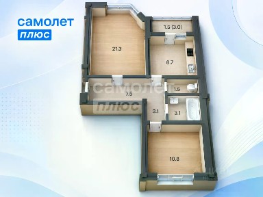 Продается 2-комн. квартира, 55,9 м²
