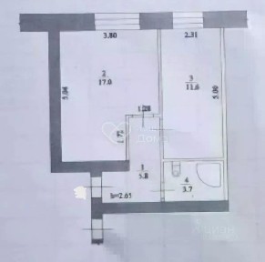 Продается 1-комн. квартира, 38,1 м²