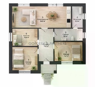 Продается 1-этажный дом, 109 м²