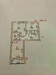 Продается 2-комн. квартира, 66 м²