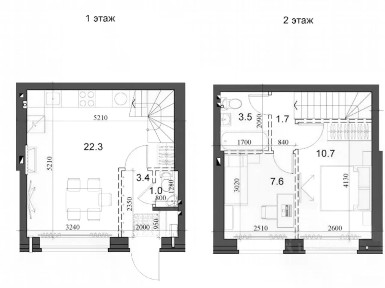 Продается 2-этажный таунхаус, 51 м²