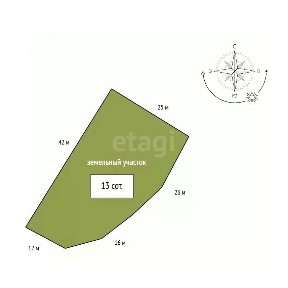 Продается 1-этажный дом, 50 м²