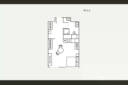 Сдается студия, 34 м²