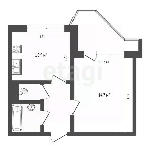 Продается 1-комн. квартира, 35,6 м²
