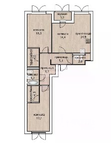 Продается 3-комн. квартира, 94,1 м²
