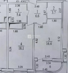 Продается 1-комн. квартира, 50,2 м²
