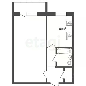 Продается 1-комн. квартира, 32,6 м²