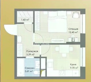 Продается 1-комн. квартира, 33 м²