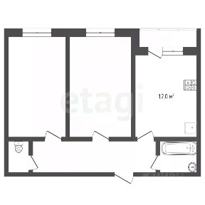 Продается 2-комн. квартира, 55,6 м²