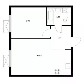 Продается 1-комн. квартира, 41,6 м²
