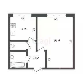 Продается 1-комн. квартира, 30,6 м²