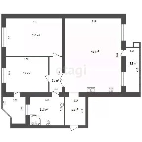 Продается 3-комн. квартира, 111 м²