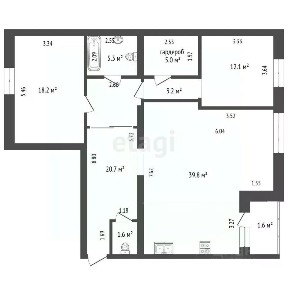 Продается 2-комн. квартира, 105,9 м²