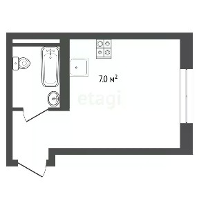 Продается студия, 30 м²