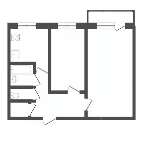 Продается 2-комн. квартира, 44,2 м²