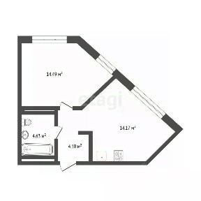 Продается 1-комн. квартира, 37,1 м²