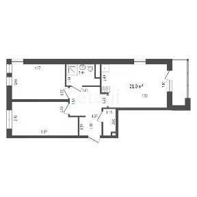 Продается 2-комн. квартира, 69,4 м²