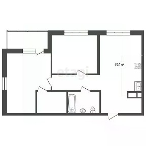Продается 2-комн. квартира, 62,81 м²