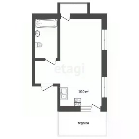 Продается студия, 38,1 м²