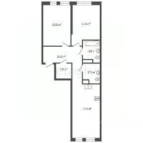 Продается 2-комн. квартира, 63,9 м²