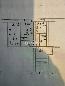 Продается 2-комн. квартира, 52,1 м²