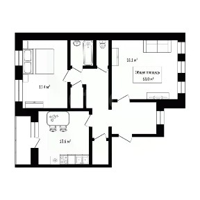 Сдается 2-комн. квартира, 68 м²