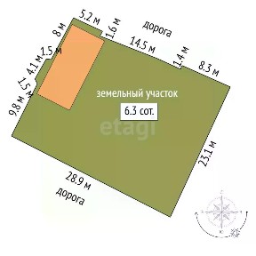 Продается участок, 6,35 сот.