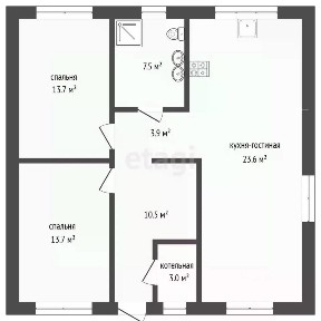 Продается 1-этажный дом, 85 м²