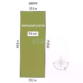 Продается участок, 9,6 сот.
