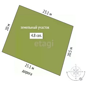 Продается участок, 5 сот.