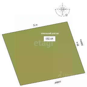 Продается участок, 8,82 сот.