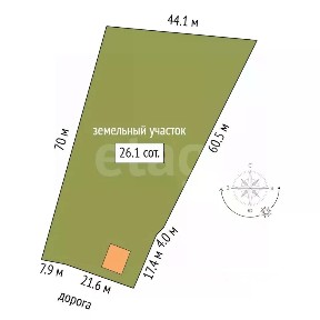 Продается участок, 26,13 сот.