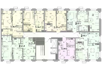 Продается 2-комн. квартира, 61,4 м²