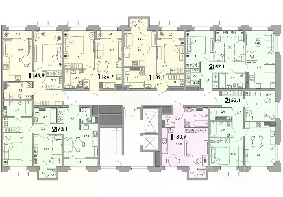 Продается 2-комн. квартира, 57,1 м²