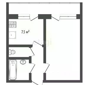 Продается 1-комн. квартира, 32,4 м²