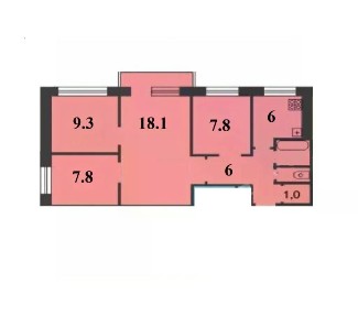 Продается 4-комн. квартира, 59 м²