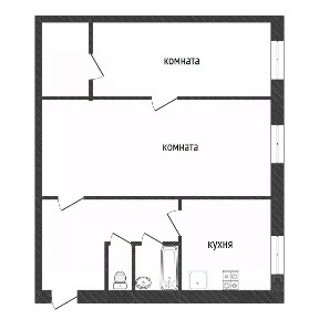 Сдается 2-комн. квартира, 43,4 м²