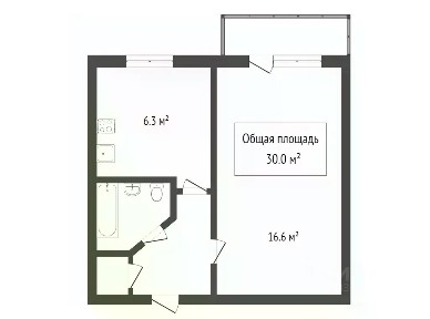 Продается 1-комн. квартира, 30 м²