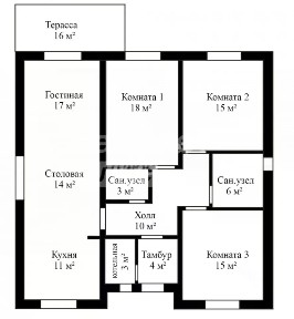 Продается 1-этажный коттедж, 145,1 м²