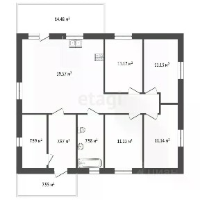 Продается 1-этажный дом, 140 м²