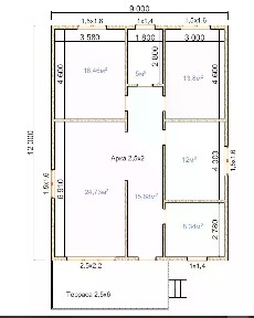 Продается 1-этажный дом, 120 м²