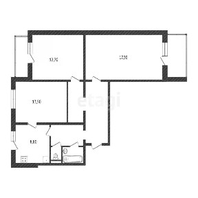 Продается 3-комн. квартира, 72 м²