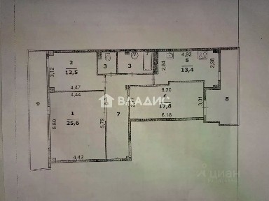 Продается 3-комн. квартира, 115 м²