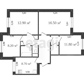 Продается 4-комн. квартира, 62 м²